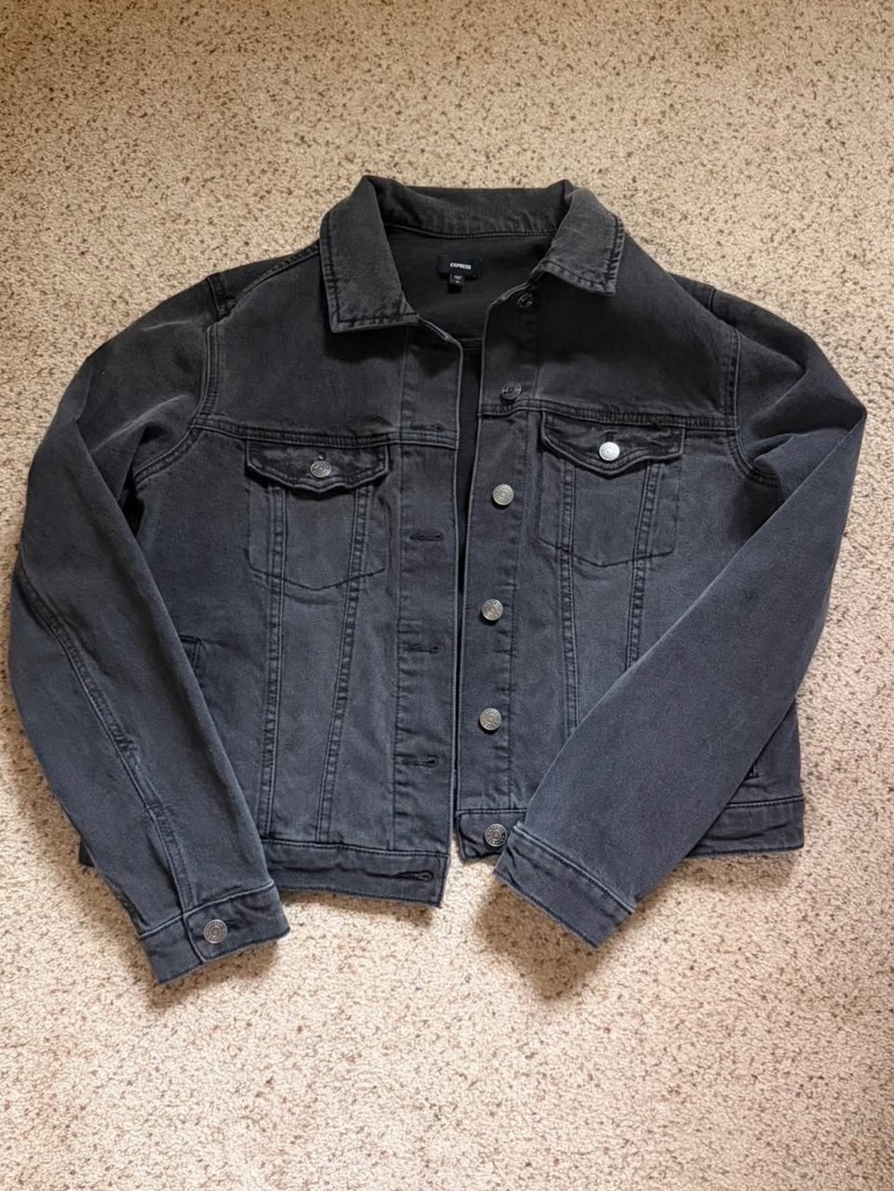 Express Black Denim Jean Jacket